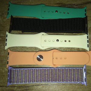 5 Smart Watch Bands Apple Watch Band 3 silicone 2 fabric New